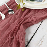 10ft Mauve / Cinnamon Rose Gauze Cheesecloth Boho Table Runner