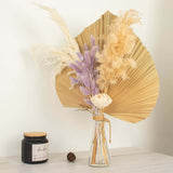 50 Pack | 15inch Lavender Lilac Rabbit Tail Dried Pampas Grass , Boho Flower Arrangement Sprays
