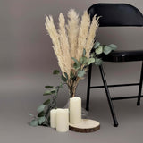 6 Stems | 49inch Wheat Tint Dried Natural Pampas Grass Plant Sprays