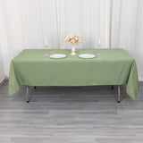 60"x102" Dusty Sage Green Premium Polyester Rectangular Tablecloth - 220GSM