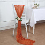 5 Pack Terracotta (Rust) Gauze Cheesecloth Boho Chair Sashes