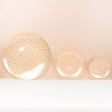 10 Pack Glitter Gold Clear Hammered Plastic Charger Plates, Round Disposable Serving Plates