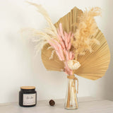 50 Pack | 15inch Blush Rose Gold Rabbit Tail Dried Pampas Grass Stem Bouquets