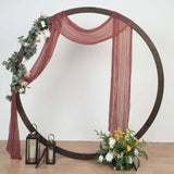 20ft Mauve Cinnamon Rose Gauze Cheesecloth Fabric Wedding Arch Drapery, Window Scarf Valance