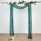 20ft Peacock Teal Gauze Cheesecloth Fabric Wedding Arch Drapery, Window Scarf Valance, Boho Decor