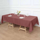 60x102inch Cinnamon Rose Polyester Rectangular Tablecloth