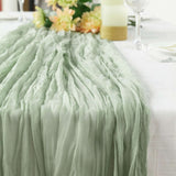 10ft Sage Green Gauze Cheesecloth Boho Table Runner