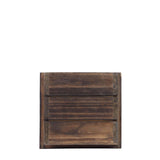 2 Pack | 10x5 inches | Smoked Brown Rustic Natural Wood Planter Box Set With Removable Plastic Liners