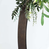 7.4ft Dark Brown Wood DIY Round Wedding Arch Backdrop Stand