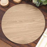 6-Pack Disposable Table Placemats in Natural with Walnut Wood Design - Cardboard Placemats for Rustic & Farmhouse Themes 13"