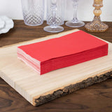 50 Pack | 2 Ply Soft Red Wedding Reception Dinner Paper Napkins