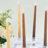 8 Pack Mixed Natural Flameless LED Taper Candles, 11inch Flickering Battery Operated Candles