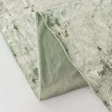 120inch Sage Green Seamless Premium Crushed Velvet Round Tablecloth