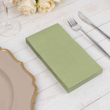 50 Pack 2 Ply Soft Sage Green Disposable Party Napkins, Wedding Reception Dinner Paper Napkins