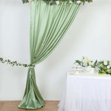 8ftx10ft Sage Green Satin Formal Event Backdrop Drape, Window Curtain Panel