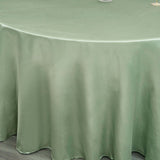 120 inches Sage Green Satin Round Tablecloth