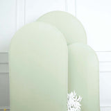 Set of 3 | Matte Sage Green Spandex Fitted Chiara Backdrop Stand Cover For Round Top