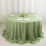 Sage Green Seamless Premium Polyester Round Tablecloth - 220GSM for 6 Foot Table