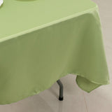 60"x102" Sage Green Lamour Satin Rectangle Tablecloth