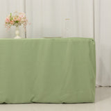 Sage Green Fitted Polyester Rectangle Tablecloth 6ft Table Cover For 72x30inch Tables