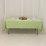 60"x102" Sage Green Lamour Satin Rectangle Tablecloth