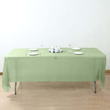 5 Pack Sage Green Rectangle Plastic Table Covers