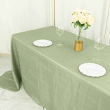 90x132inch Sage Green Accordion Crinkle Taffeta Rectangular Tablecloth