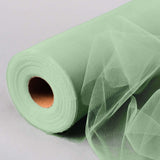 12inches x 100 Yards Sage Green Tulle Fabric Bolt, Sheer Fabric Spool Roll For Crafts