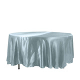 108" Dusty Blue Satin Round Tablecloth