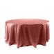 Satin 120" Round Tablecloth Cinnamon Rose - Stylish Seamless Table Cover