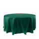 Satin 120" Round Tablecloth Hunter Emerald Green - Stylish Seamless Table Cover