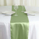 12inch x 108inch Sage Green Satin Table Runner#whtbkgd