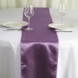 12"x108" Amethyst Satin Table Runner#whtbkgd