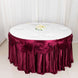 14ft Burgundy Pleated Satin Double Drape Table Skirt