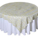 72"x72" Triple-Tone Mini-Rosettes Table Overlays - Ivory Umbre