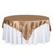 72inch x 72inch Taupe Smooth Satin Square Table Overlay