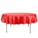 90" Red Satin Round Tablecloth