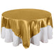 90"x90" Gold Satin Square Table Overlay