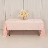 60"x126" Blush Lamour Satin Rectangle Tablecloth