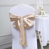 5 Pack | Nude Satin Chair Sashes | 6x106inch