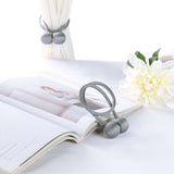 2 Pack | Silver Magnetic Curtain Tie Backs For Window Drapes & Backdrop Panels