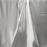 90x132Inch Silver Satin Seamless Rectangular Tablecloth