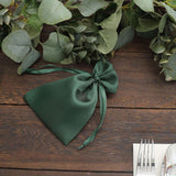 12 Pack | 4x6inch Hunter Emerald Green Satin Wedding Party Favor Bags, Drawstring Pouch Gift Bags
