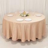 108" Nude Lamour Satin Round Tablecloth