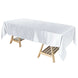 60"x102" White Smooth Satin Rectangular Tablecloth