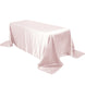 90x132Inch Rose Gold / Blush Satin Seamless Rectangular Tablecloth