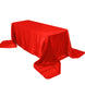 90x156 Red Satin Rectangular Tablecloth