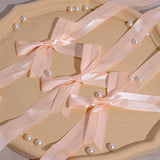 50 Pcs | 10inches Rose Gold/Blush Pre Tied Ribbon Bows