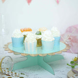 13inch 1-Tier Gold/Mint Cardboard Cupcake Dessert Cake Stand Holder