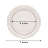 12 Pack | 7inch Clear Gold Glittered Premium Plastic Dessert Salad Plates